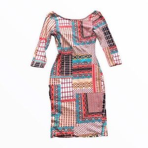 LoveJ MEDIUM multipattern dress with open back